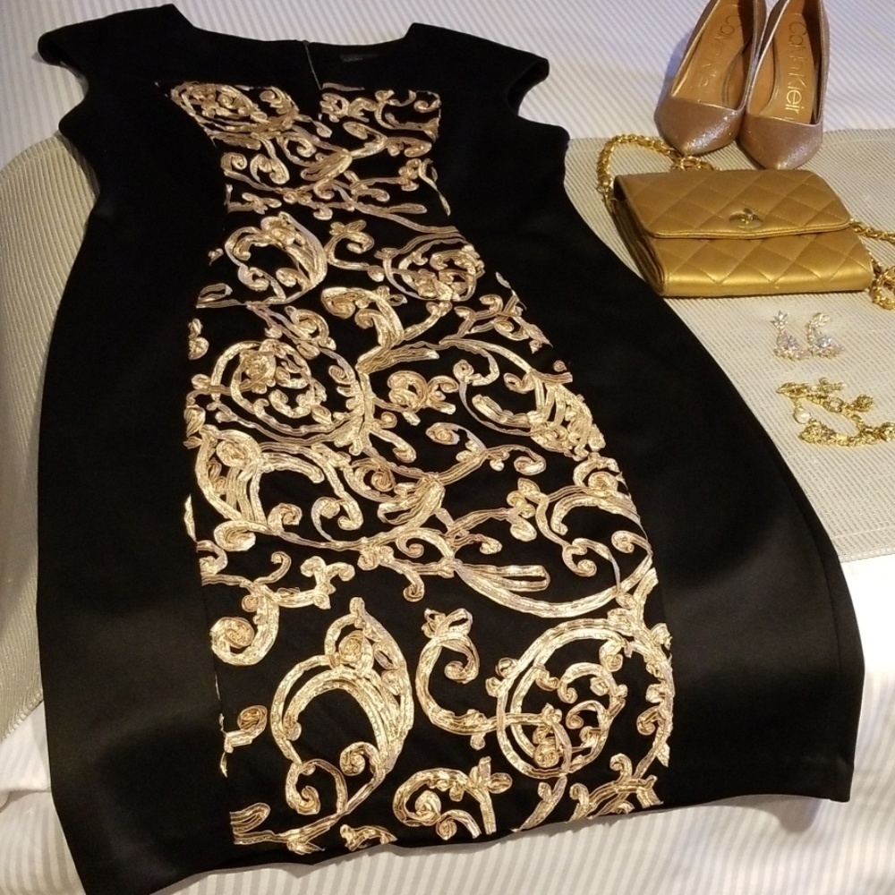Connected Apparel Little Black Dress Size 10